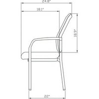 Lorell Mesh Vissza Vendégfogadás Váróterem Szék