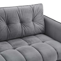 Modway Cameron csomózott teljesítmény bársony kanapé szürke
