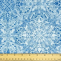 Waverly Inspirations 44 pamut globális medál varrás és kézműves szövet az udvaron, kék és fehér