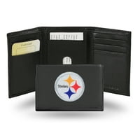 RICO Industries Football Pittsburgh hímzett valódi bőr háromszoros pénztárca 3.25 4.25 - vékony