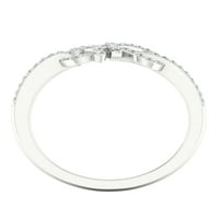 Imperial 1 6ct TDW Diamond 10K fehérarany csomó gyűrű