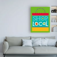 Védjegy képzőművészet 'Shop Local' vászon művészet Holli Conger