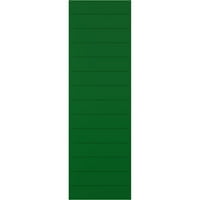 Ekena Millwork 18 W 33 H True Fit PVC Horizontális Slat Modern Style rögzített redőnyök, Viridian Green