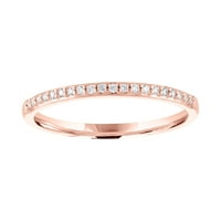 14KT rózsa aranyozott gyémánt CTTW egymásra rakható gyűrű