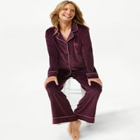 Joyspun női velúr kötött pizsama szett, 2-darabból, S-tól 5x-ig
