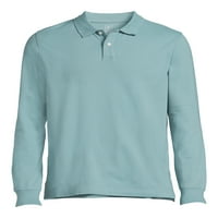 George Men Pique Polo ing hosszú ujjú, S-3XL méretű