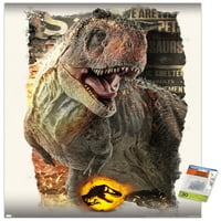 Jurassic World: Dominion-Carnotaurus Fókuszfal poszter Pushpins, 22.375 34