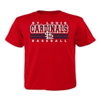 St Louis Cardinals fiúk rövid ujjú póló, méret 4-18