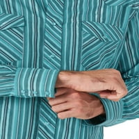 Wrangler férfiak nyugati hosszú ujjú csíkos ing