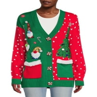 Ünnepi idő a női és a nők plusz méretű karácsonyi pulóver és fejpánt szett, 2 darab