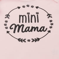 Miniville kislány mini mama bodysuit, nadrág és fejpánt ruházat, 3-pc szett, méret 0-18m
