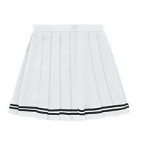renvena Női Japán Magas derék rakott tenisz Mini nadrág Szoknya Iskolás egyenruhák Clubwear