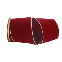 Jam Paper Velvet vezetékes Karácsonyi Burgundia műanyag szalag, 10yd 6in, 1 csomag