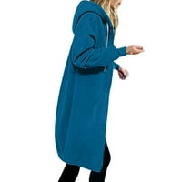Wenini dzsekik Női Egyszínű téli vastag pamut kabát meleg Parka kabát kivehető kapucnival alkalmi cipzár Hosszú ujjú