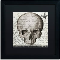 Védjegy Képzőművészet Halloween Skull vászon művészet, Color Bakery, fekete matt, fekete keret