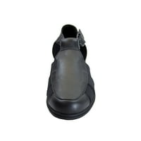 Órás kényelem nala női széles szélességű T-irtás kényelmi bőr cipő fekete 7,5