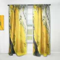 Designart 'Yellow Marled III' modern és kortárs függönypanel