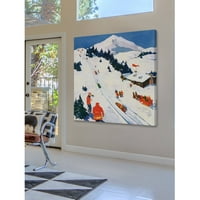 Marmont Hill téli sportok festmény becsomagolt vászonra