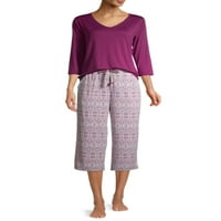 Muk Luks női Capri pizsama szett, 2 darab