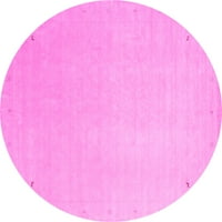 Ahgly Company Beltéri Kerek Tömör Rózsaszín Modern Terület Szőnyegek, 4 ' Kerek