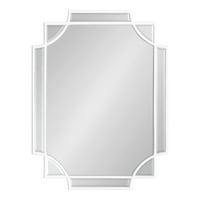 Kate és Laurel Minuette Glam Wall Mirror, 24, fehér, boho-chic otthoni dekoráció a falhoz