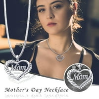 Apmemiss Clearance Ajándékok Anya Kreatív szerelem cirkon anya szerelem nyaklánc Anyák napi Medál nyaklánc Anyák napi