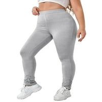 Női Molett méretű halmozott Leggings alkalmi jóga Sport nadrág Slim Hem nadrág edzés aktív Sweatpants 2XL
