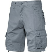 Zkozptok Cargo rövidnadrág férfiaknak szilárd rövidnadrág munka rövid nadrág Közép-derék térdig érő nadrág nadrág,
