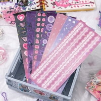 huanledash készlet Scrapbook Matrica csillogó pillangók virágok számok betűk szerelmes szív DIY Kpop fotókártya tervező