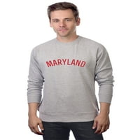 Daxton Maryland Pulóver Sportos Fit pulóver Crewneck francia frottír szövet, zab pulóver fekete betűk, 2XL