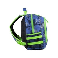 EastSport Unise 3 darabos kombinált hátizsák ebéd bo és tasak, kék dino nyomtatás