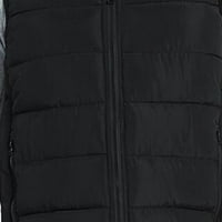 Ikevan férfi őszi téli Cipzár tiszta színű mellény mellény felső kapucnis kabát Kék M