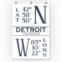 Detroit, Michigan, szélességi és hosszúsági fok