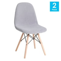 Flash bútor Zula gyűjtemény Szőrös szék, készlet 2, Szürke Szövet