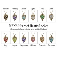 Nana Heart of Hearts Birthstone Locket Anya nő felnőtt medál, sárga - november 5. kő 5