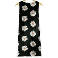 Babysbule Clearance női nyári ruhák, Női ujjatlan Mini ruha vizuálisan vékony ruha divat Virágmintás nyári Újdonságok