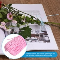 Raffia Stripes papír kötél világos rózsaszín, 31yards csavart papír kézműves húr zsinór kötél kézzel készített csomag