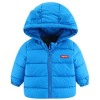 Hesxuno Baby Girls fiúk téli kabátok könnyű kabát Aranyos medve kapucnis pamut kisgyermek szilárd ruha meleg bélelt