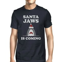 Santa Jaws Jön Férfi Sötétkék Ing