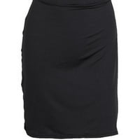 Nyári ruhák Női nyomtatott mély V-nyakú A-Line Mini divat Ujjatlan strand ruha Fekete S
