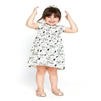 Snoopy baba és kisgyermek lányok ruhái, póló és lábbeli, 5 darabos MI és Match ruhadarabok, Hónapok-5T