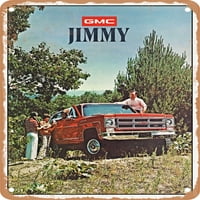 Fém jel-GMC Jimmy Vintage hirdetés-Vintage rozsdás megjelenés