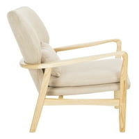 Tarly Modern elegáns akcentus szék párnával, bézs természetes