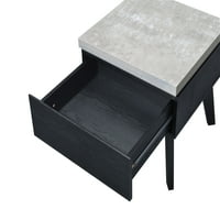 Magna Végasztal Fau betonban & Fekete