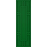 Ekena Millwork 12 W 32 H True Fit PVC Hastings rögzített redőnyök, Viridian Green