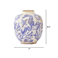 Szinte természetes hagyományos 8.5 multolor tengeri kerámia dekoratív váza