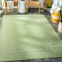 Művészi szövők Celandine 5 '7' fű zöld absztrakt kültéri szőnyegek
