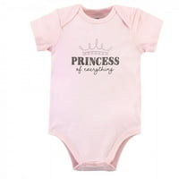 Hudson baba csecsemő lány pamut Body 3pk, rózsaszín hercegnő, 6 hónapos