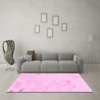 Ahgly Company Beltéri Tér Absztrakt Rózsaszín Modern Terület Szőnyegek, 7 ' Tér