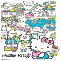 Hello Kitty-farsangi fali poszter Push csapokkal, 22.375 34
